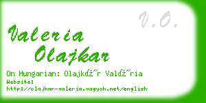 valeria olajkar business card